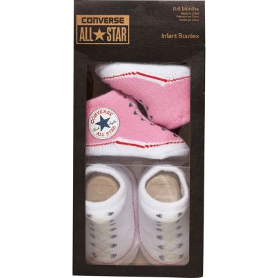 Mini girls pink Converse booties